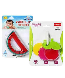 Toes2Nose Watermelon Shape Water Filled Toy Teether - Multicolour &  Giggles - Fruit Teether