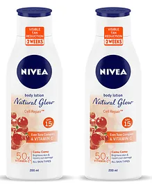 Nivea Extra Whitening Cell Repair Body Lotion SPF 15 - 200 ml (Pack of 2)