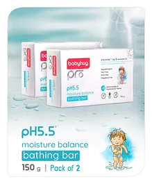 Babyhug Pro pH 5.5 Moisture Balance Bathing Bar - 150 gm (Pack of 2)
