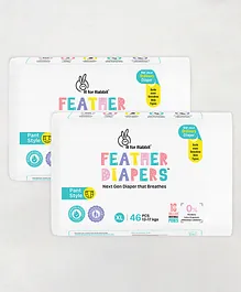 R for Rabbit Feather Diaper Pants Size XL-Extra Large for baby of 12-17 kgs - 46 Pieces (Pack of 2)