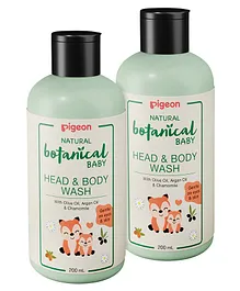 Pigeon Natural Botanical Baby Head And Body Wash - 200 ml (Pack of 2)