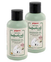 Pigeon Natural Botanical Baby Massage Oil - 120 ml (Pack of 2)