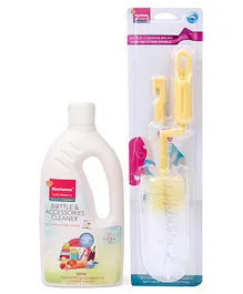 Morisons Baby Dreams Bottle & Accessories Cleaner - 500 ml and Morisons Baby Dreams Rotary Bottle Cleaning Brush - Yellow