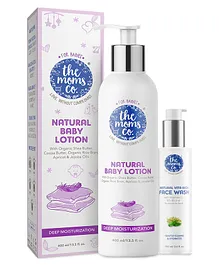 The Moms Co Natural Baby Lotion - 400 ml and Natural Vita Rich Face Wash - 100 ml for women