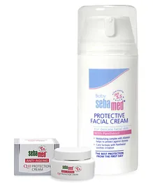Sebamed Protective Facial Cream - 100 ml and Anti Ageing Cream Q10 Protection Cream - 50 ml for Women