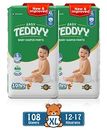 TEDDYY Easy Baby Diaper Pant XLarge- (XL) 54 count - (Pack of 2)