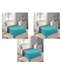 Quick Dry Fluffie Kids Comforters - Teal Grey (Pack of 3)
