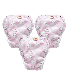 Paw Paw Reusable Diaper Walrus Print Extra Large - Pink (Pack of 3)