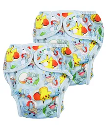 Pokemon Reusable Cloth Diaper Extra Large - Blue (Pack of 2)