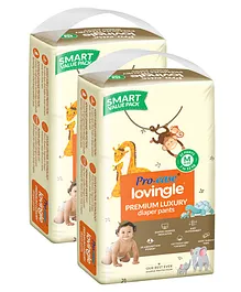 Pro-ease Lovingle Premium Luxury Diaper Pants Medium - 32 Pieces - (Pack of 2)