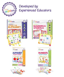 Intelliskills Magnetic Numbers and Symbols & Learn the Alphabet & Numbers Flash Cards & Alphabet Flash Cards (60)