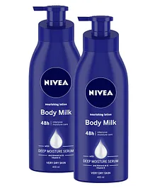 Nivea Body Milk Nourishing Body Lotion - 400 ml (Pack of 2)