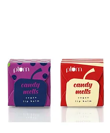 Candy Melts Lip Loves - Pack of 2 Lip Balms (Red Velvet Love & Berry Feast)