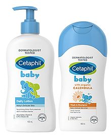 Cetaphil Baby Wash & Shampoo and Daily lotion (400 ml - 400 ml)