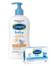 Cetaphil Baby Mild Bar With Baby Lotion (75 gm - 400 ml)