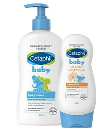 Cetaphil Baby Ultra Moisturizing Bath & Wash With Daily Lotion (230 ml - 400 ml)
