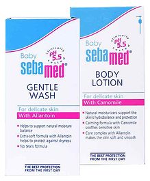 Sebamed Baby Lotion - 400 ml & Baby Gentle Wash - 400 ml