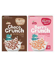 Slurrp Farm Chocolate & Strawberry Breakfast Cereal With No Maida - 400 gm Each
