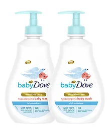 Baby Dove Rich Moisture Hypoallergenic Body Wash 400 ml (Pack of 2)