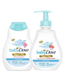 Baby Dove Rich Moisture Shampoo 200ml & Hypoallergenic Body Wash 200 ml