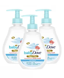 Baby Dove Rich Moisture Hypoallergenic Body Wash 200 ml (Pack of 3)