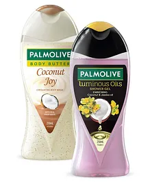 Palmolive Body Wash Coconut Joy - 250 ml & Palmolive Body Wash Luminous Enriching Shower Gel with Coconut & Jojoba Oil- 250 ml