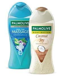 Palmolive 100 Natural Thermal Minerals Massage Exfoliating Shower Gel - 250 ml & Palmolive Body Wash Coconut Joy - 250 ml