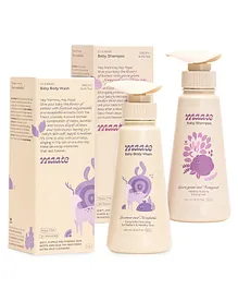 Maate (Complete) Baby Wash Combo  Extra Mild Body Wash - 250 ml & Shampoo - 250 mlFree ,pH Balanced, Soap Free & Tear-Free Natural & Vegan