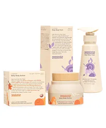 Maate Baby Body Essentials Combo  Hydrating Body Butter-150 gm & Extra Mild Body Wash - 250 ml