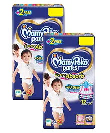 MamyPoko Pants Extra Absorb Pants Style Diaper XXL36 - (Pack of 2)