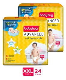 Babyhug Advanced Pant Style Diapers XXL - 12 Pieces - (Pack of 2)