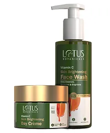 Lotus Botanicals Skin Brightening Face Wash - Day Cream Combo (180 ml - 50 gm)