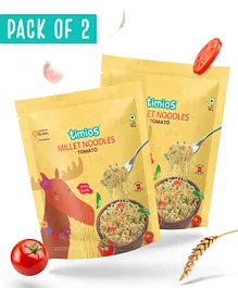Timios Non-Fried No-Maida Millet Tomato flavoured Noodles - 190 gm (Pack of 2)