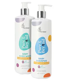 R for Rabbit Pure & Beyond Baby Shampoo - Oatmeal (200ml) and Baby Head to Toe Wash - Oatmeal (200ml)