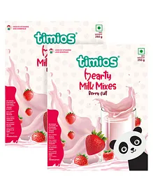 Timios High Protein Berry Blast Milk Mix - 250 gm- Pack of 2