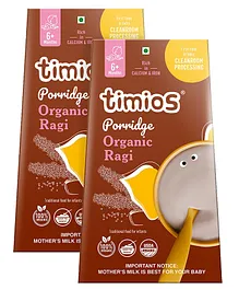 Timios Organic Porridge Ragi 100 Natural Health Mix Healthy Wholesome Food Rich In Protein - 200g- Pack of 2