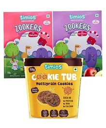 Timios Nutritious Maida Free Eggless Cookies - 150 gm & Timios Nutritious Maida Free Animal Shaped Biscuits for Kids - 150 gm & timios Nutritious Maida Free Animal Shaped Biscuits - 150 gm