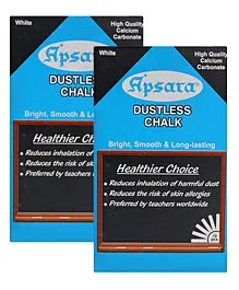 Apsara - Dustless White Chalk Pack Of 2