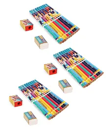 Apsara Disney Princess Pencils With Eraser & Sharpener - Set of 10 Combo Value Pack Of 3 Qtys