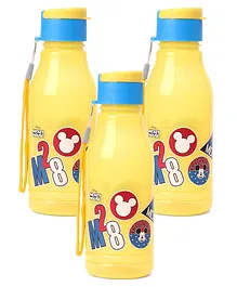 Disney Mickey Mouse & Friends Sipper Bottle With Flip Open Lid - 400 ml (Color & Print May Vary) Pack Of 3