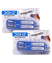 Doms Magnetic Whiteboard Duster With 2 Marker Set - Multicolour Combo Value Pack Of 2 Qtys