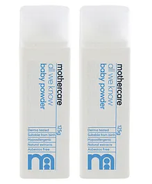 Mothercare All We Know Baby Powder - 125 gm (Pack of 2)