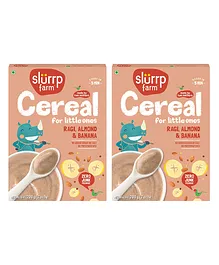Slurrp Farm Ragi Almond & Banana Cereal - 200 gm (Pack of 2)