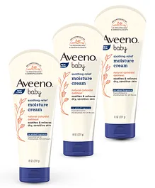 Aveeno Baby Soothing Relief Moisture Cream - 227 gm- (Pack of 3)