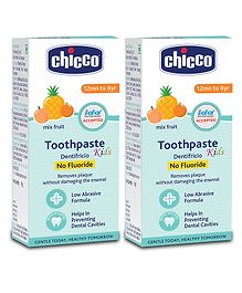 Chicco Dentifricio Toothpaste Mix Fruit Flavour - 50 gm (Pack of 2)