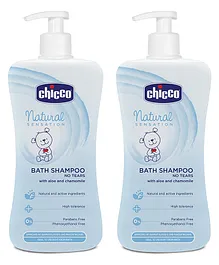 Chicco Natural Sensation No Tears Bath Shampoo - 500 ml -Pack of 2