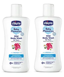 Chicco Baby Moments Mild Protect Body Wash - 200 ml -Pack of 2