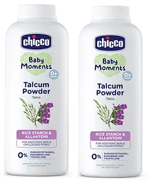 Chicco Baby Moments Talcum Powder - 300 gm -Pack of 2