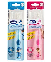 Chicco Gentle Electric Toothbrush - Blue & Chicco Gentle Electric Toothbrush - Pink White