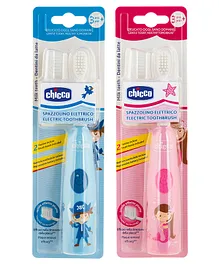 Chicco Gentle Electric Toothbrush - Blue & Chicco Gentle Electric Toothbrush - Pink White